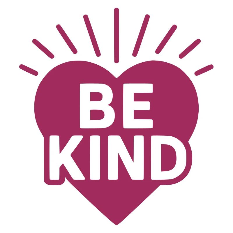 Herz mit Be Kind Botschaft