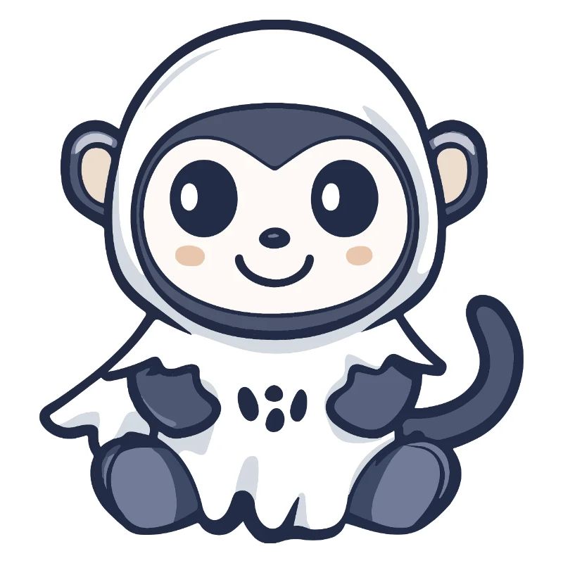 Monkey Halloween Ghost