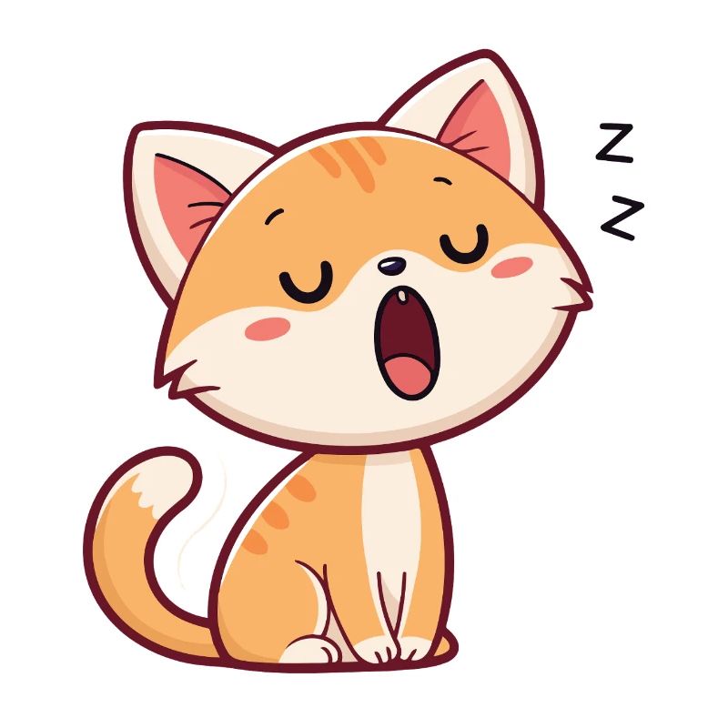 Chaton endormi pastel