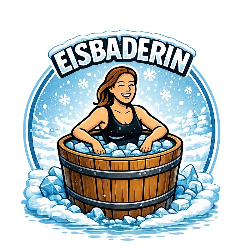 Eisbaderin im Eisbad
