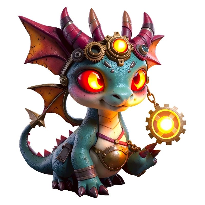Illuminated Steampunk Dragon