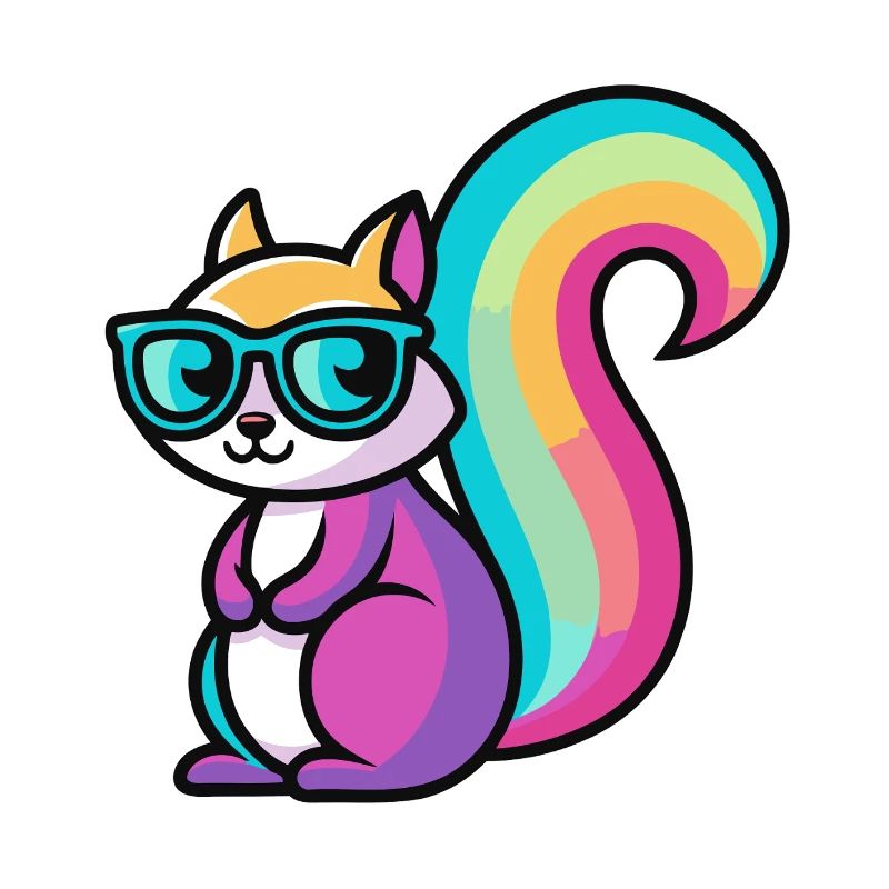 Regenbogen-Eichhörnchen-Brille