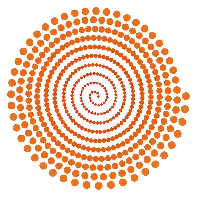 Optical illusion free spiral geometry gift