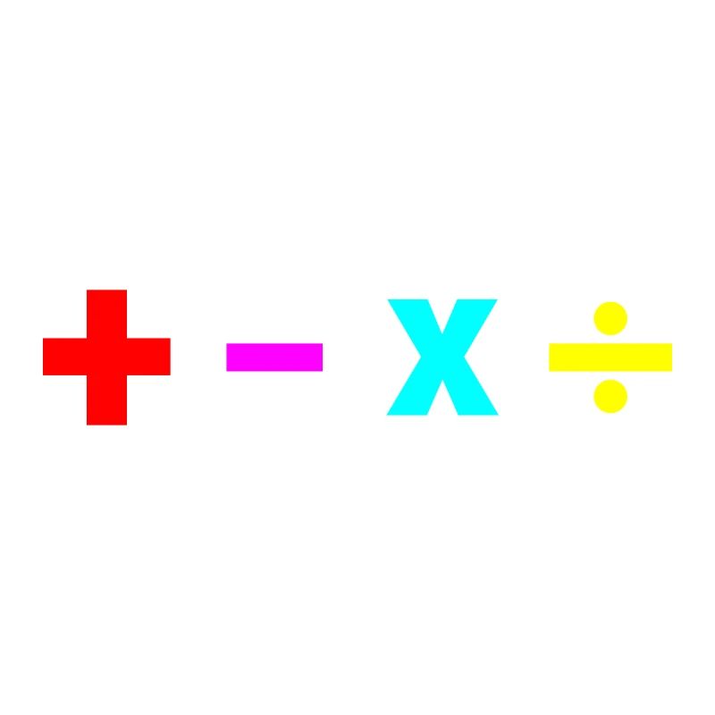 Math + - × ÷ plus minus multiply divide poison