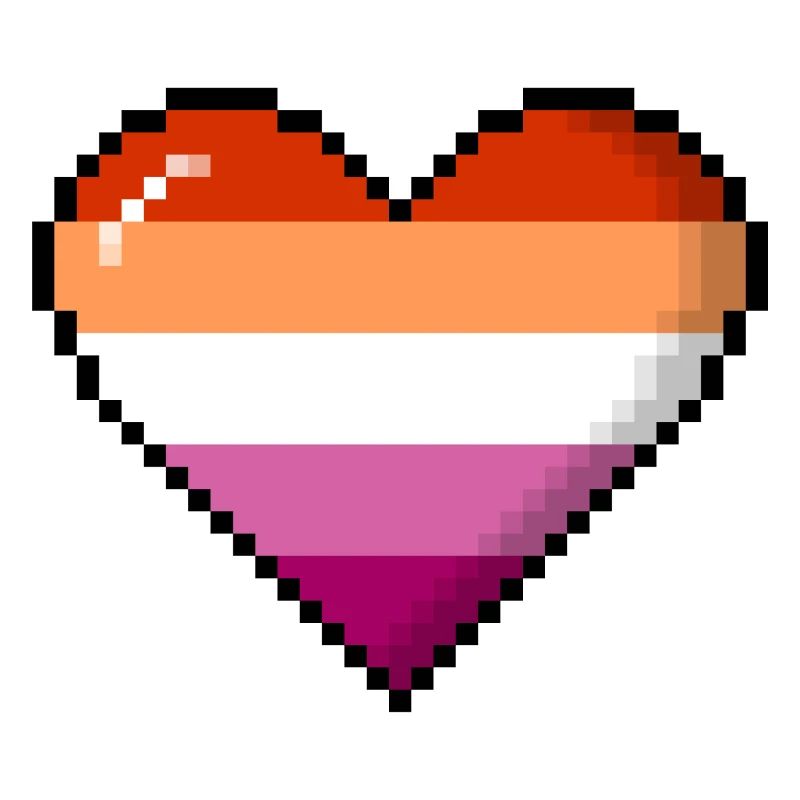 Lesbenstolz 8Bit Pixel Herz