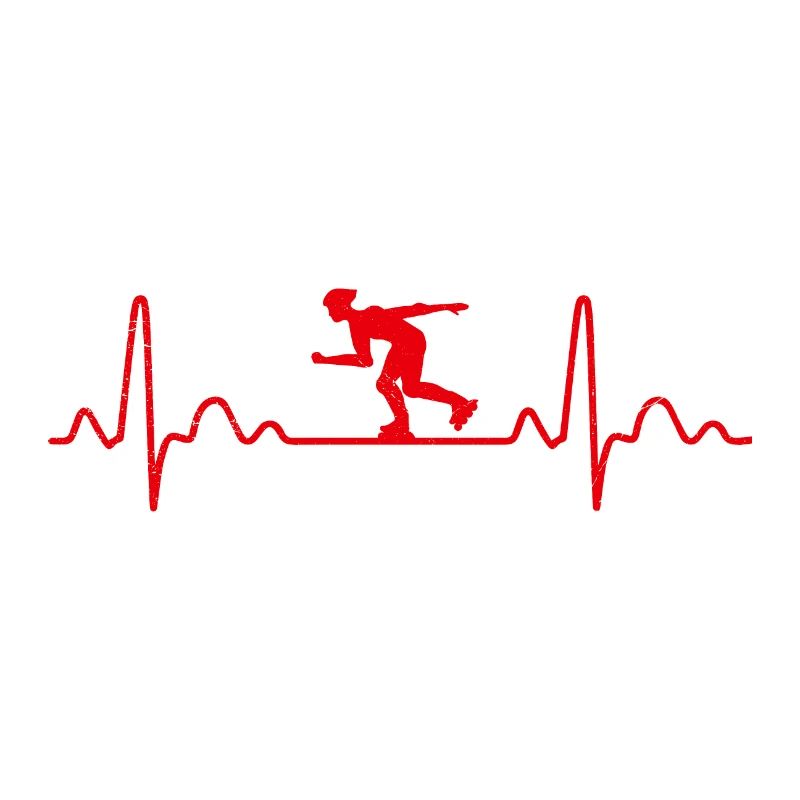 Heartbeat inline skating Funny gift idea