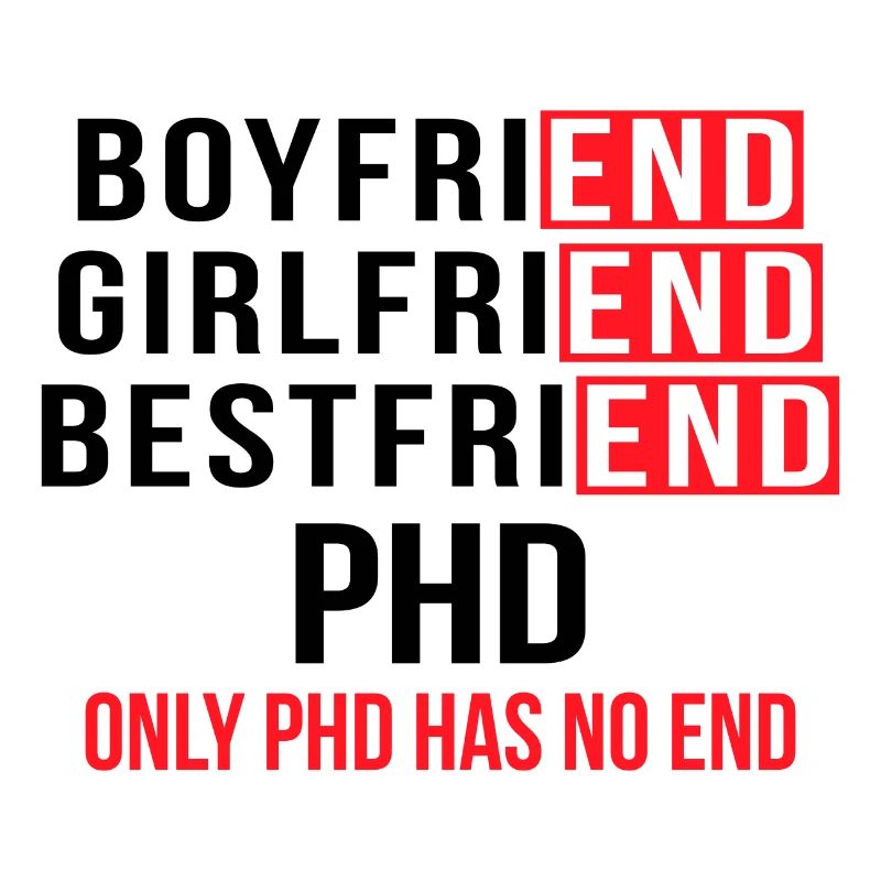 Phd has no end degree saying gift