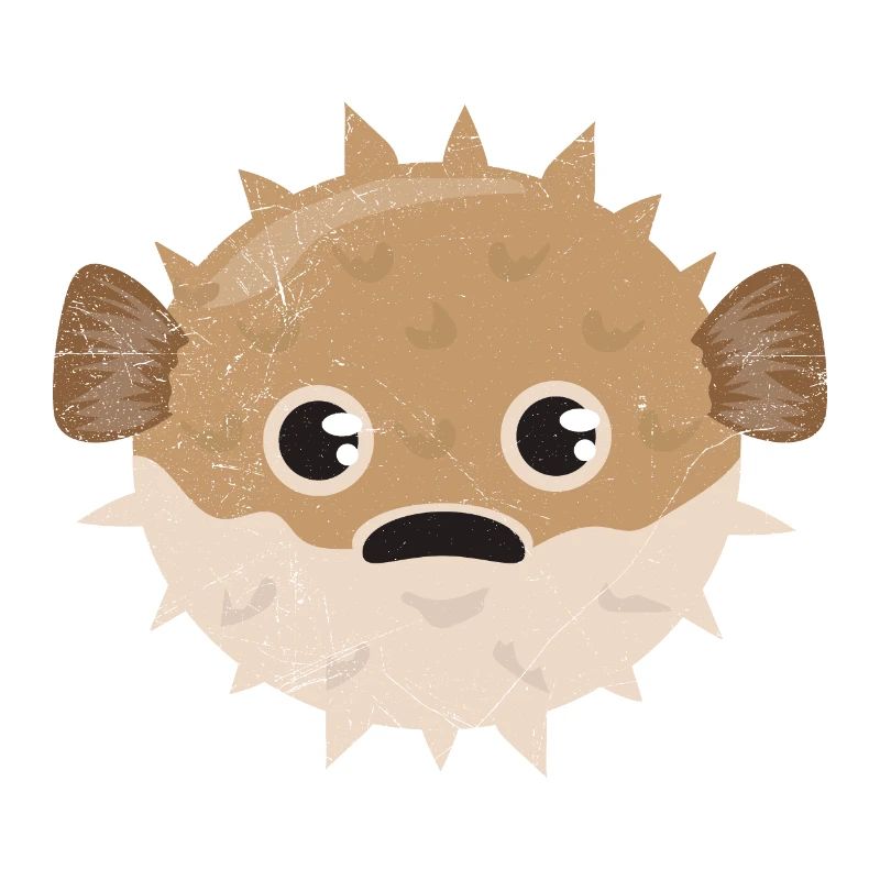 Pufferfish Grumpy Kids Funny Gift