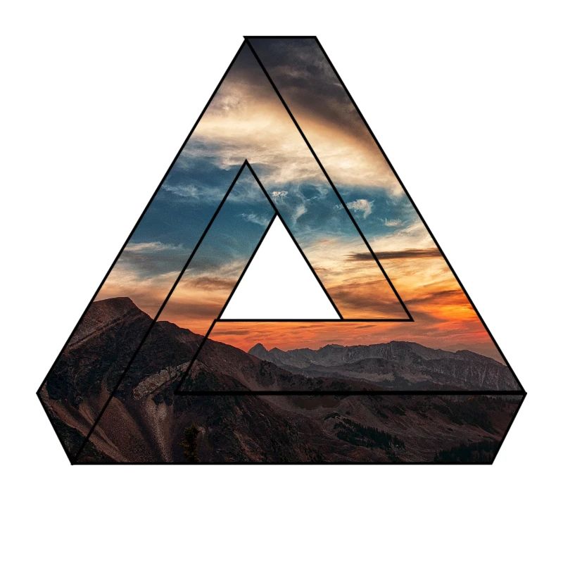 Nature triangle mountains / gift