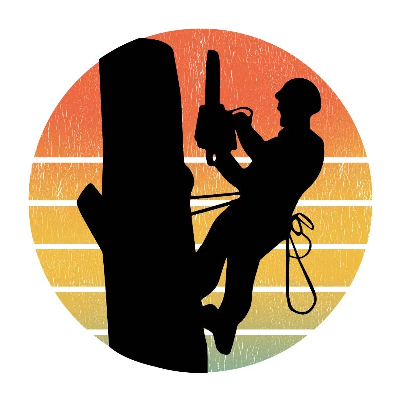 Arborist Tree Climber Climbing Vintage Retro