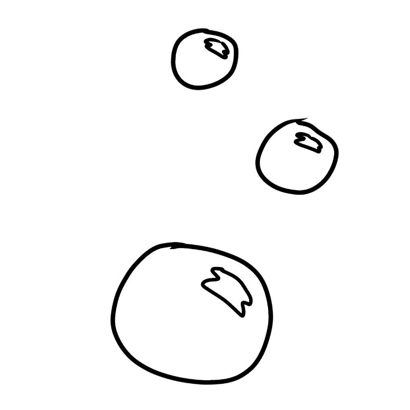 Soap bubbles forming circles