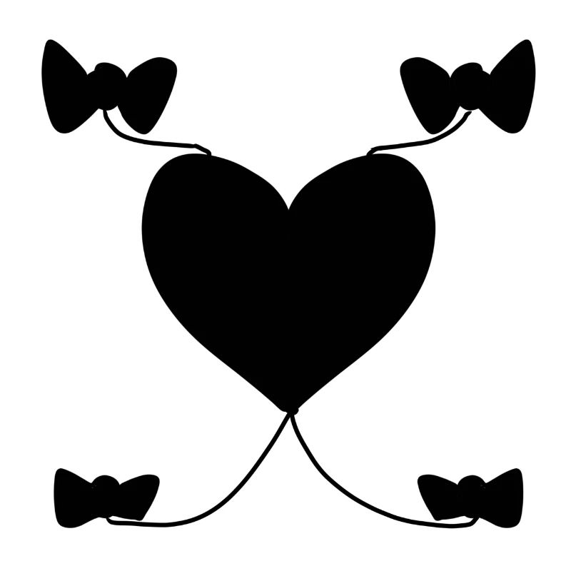 Heart Bow Pattern Shapes Shapes