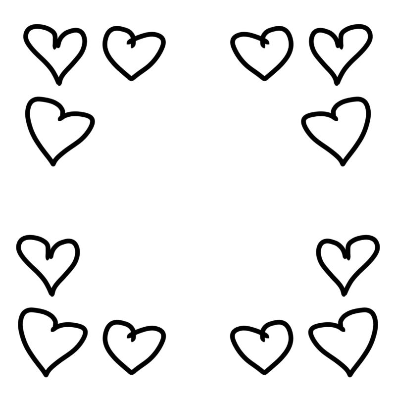 herzen muster rahmen eckig herz liebe
