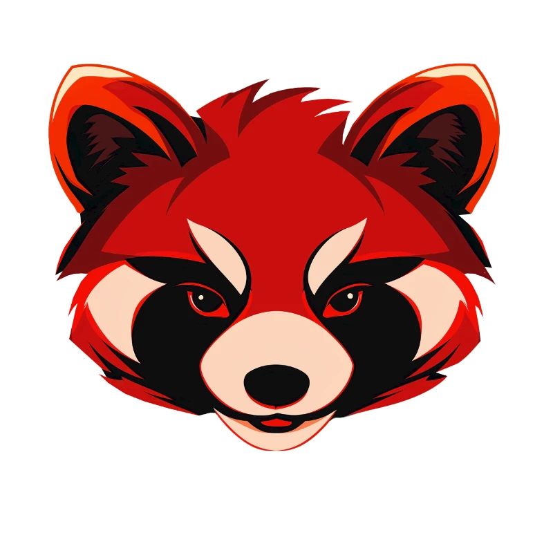 Red Panda Low Poly Art Design