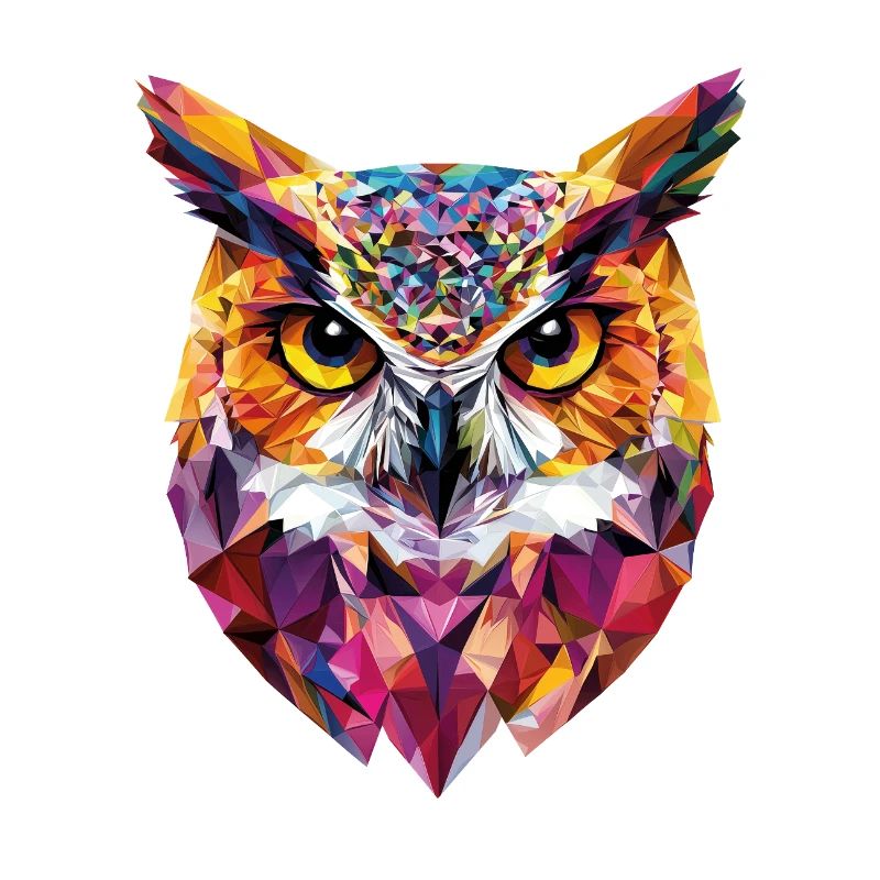 Low Poly Eule – modernes Design für Schlaue