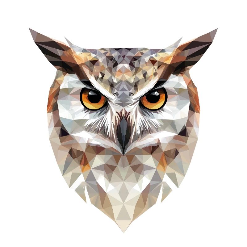 Low Poly Eule – modernes Design für Schlaue
