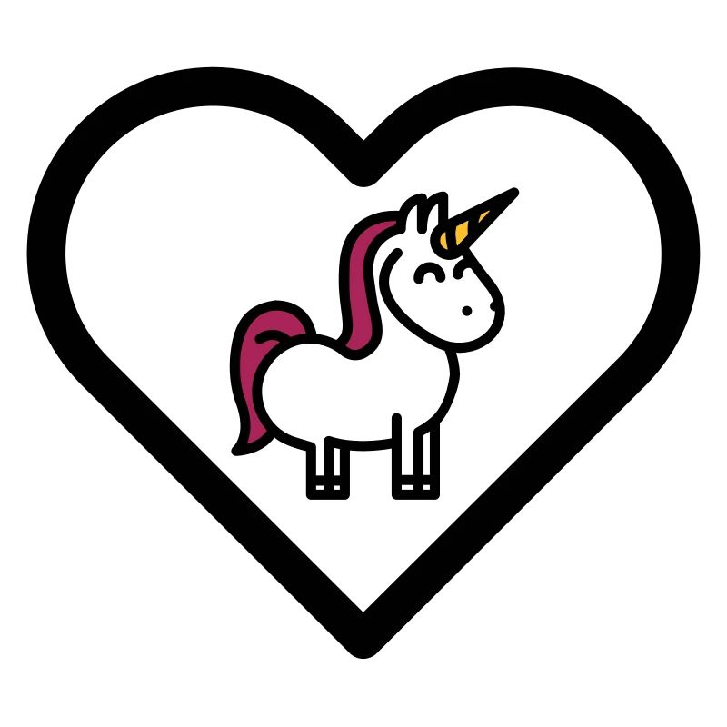 Herz Einhorn Einhörner Mädchen Kinder süß Märchen