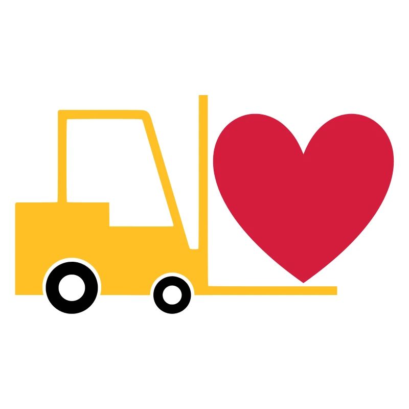 ★ couleurs de conception variables ★ chariot élévateur avec coeur