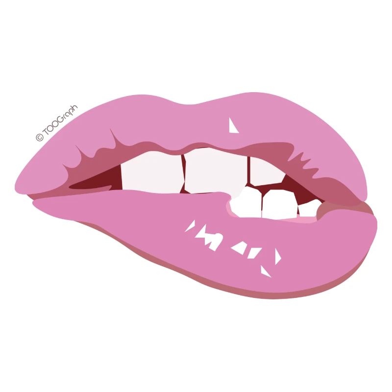 Bitten lips