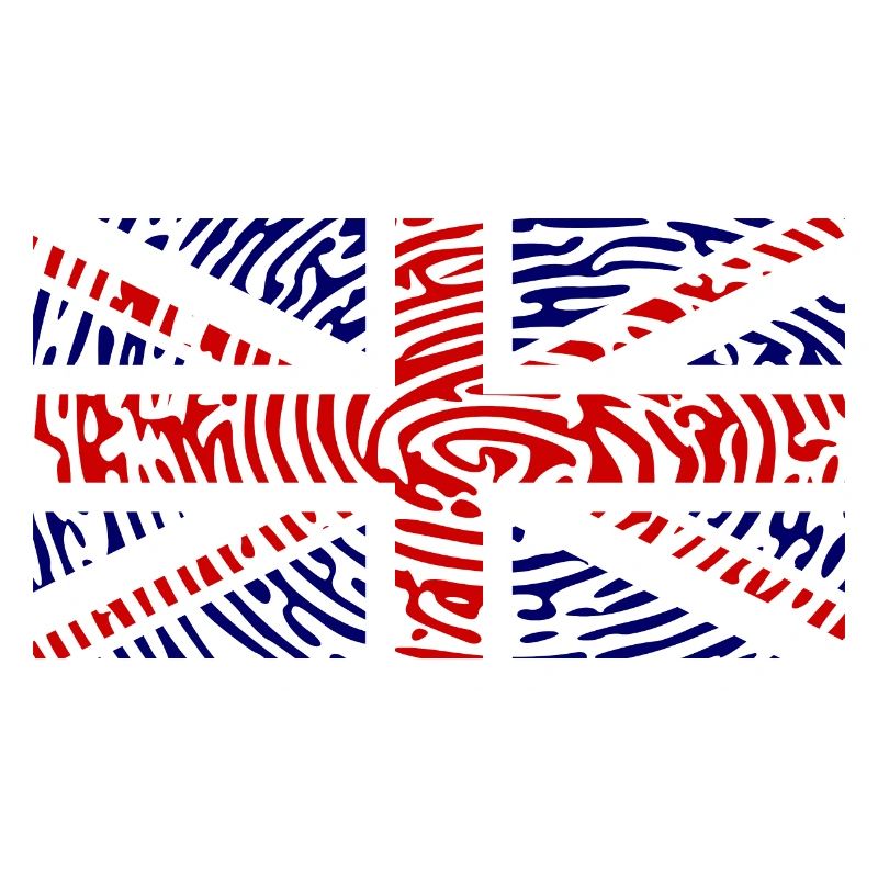 Drapeau du Royaume-Uni empreinte digitale Union Jack UK