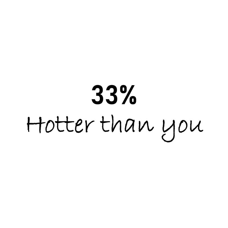 33 pour cent plus chaud