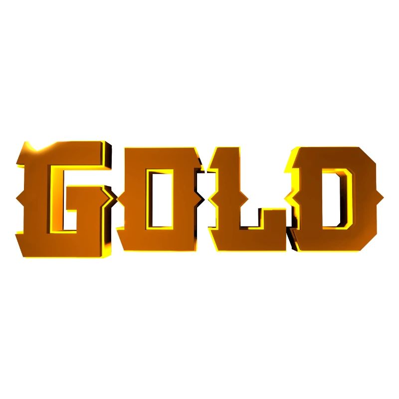 Gold Stylized Text