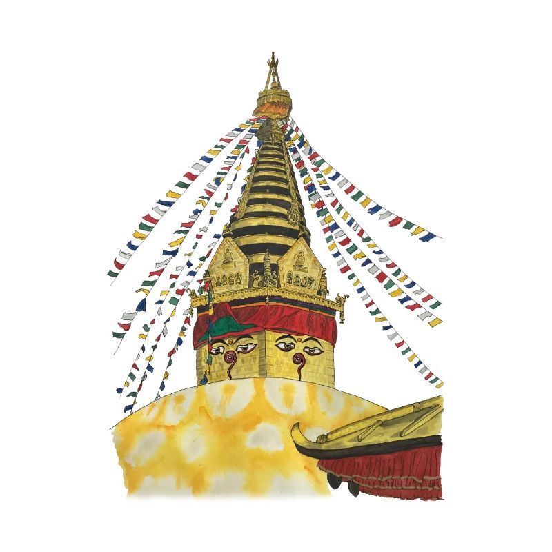 Stupa de Swayambhunath Katmandou Népal Bouddhisme