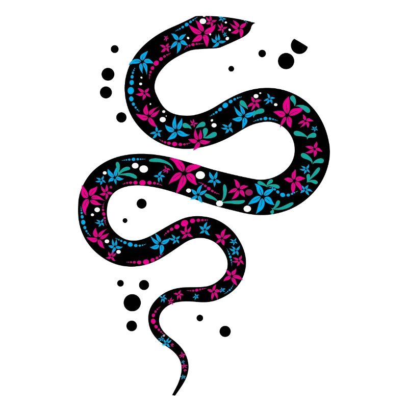 Black beautiful snake with pattern gift