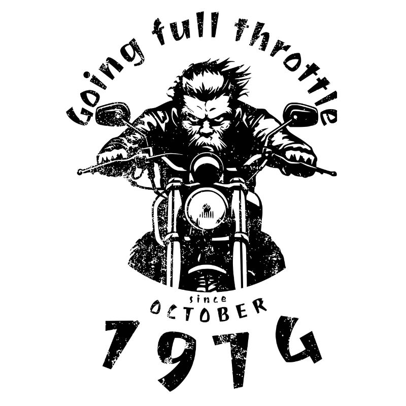 50. Geburtstag Going full throttle since 10/1974