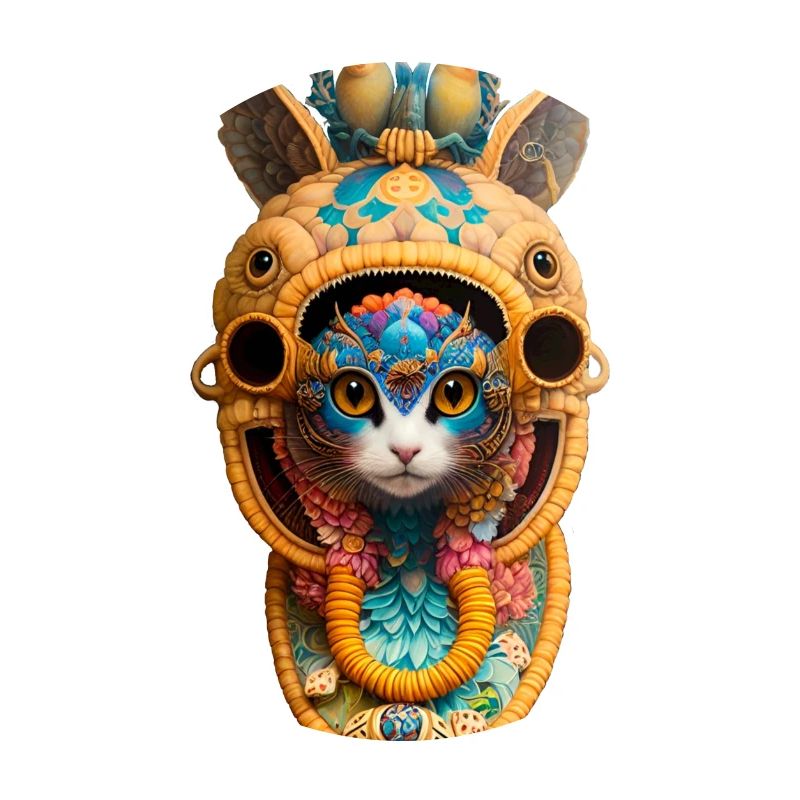 FANTASY FLOWER CREATURES - BLUE CAT