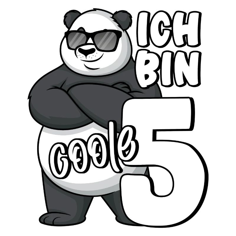 5. Geburtstag Junge 5 Jahre Panda Ich bin coole 5