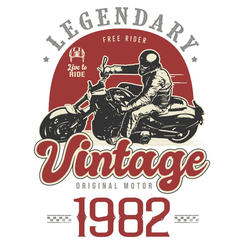 1982 Jubiläum Vintage Biker Motorrad