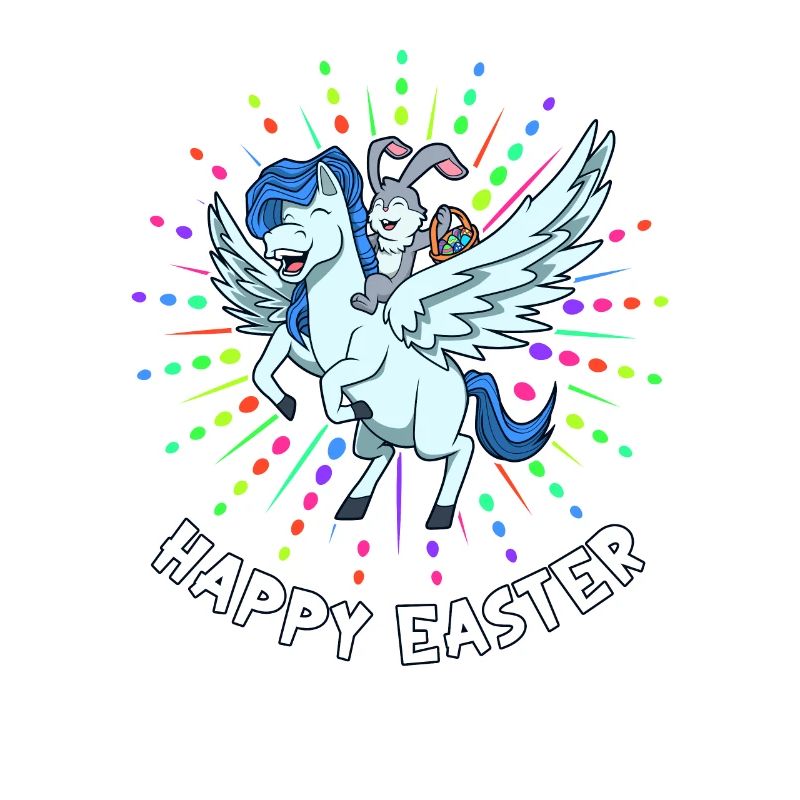 Easter rides on Pegasus - Happy Easter