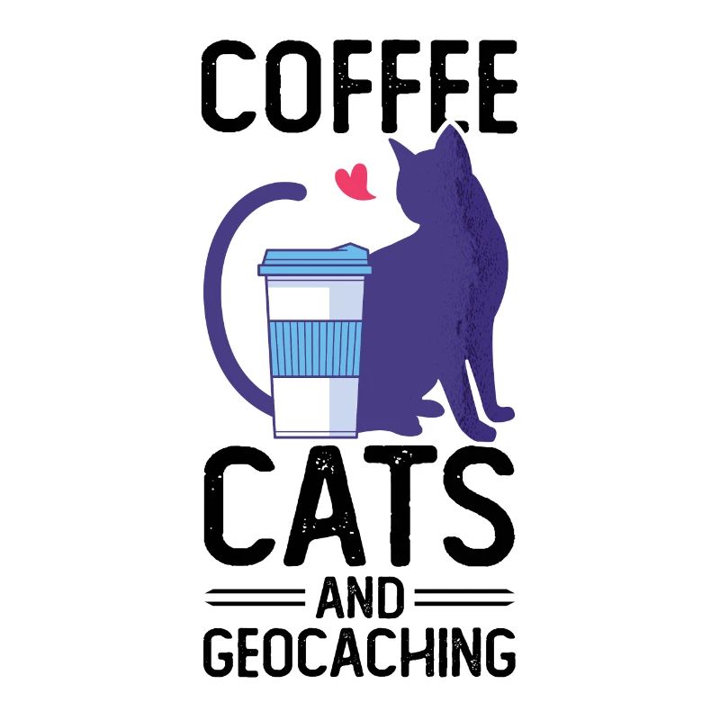 Chats de café et géocaching Cache Chasse Randonnée