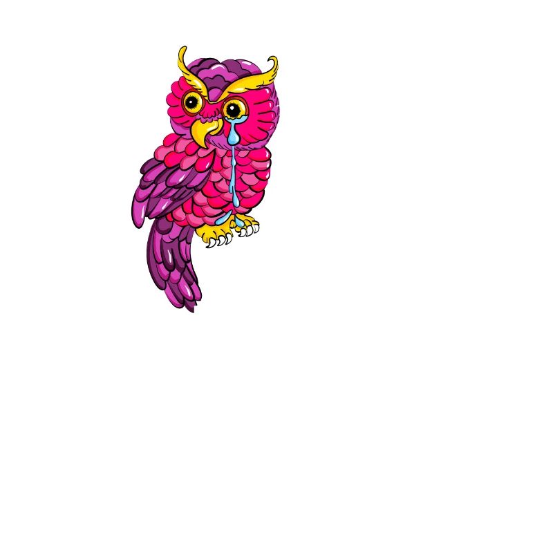 Eul Doch Pinke Eule sitzt auf Spruch Eul Doch und