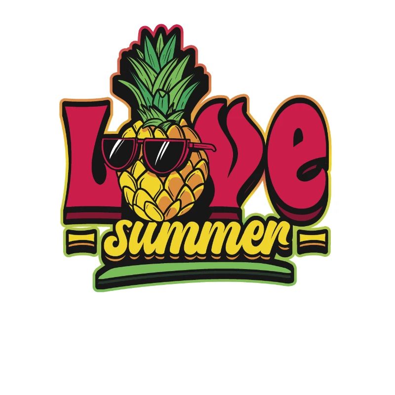 Hello Summer Pineapple with Sunglasses