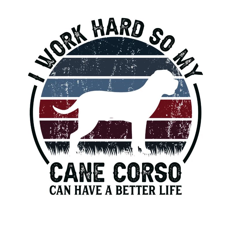 Work Hard - Retro Cane Corso