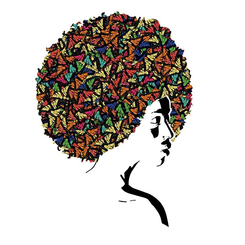 Juneteenth Black Woman Butterfly Afro Juneteenth