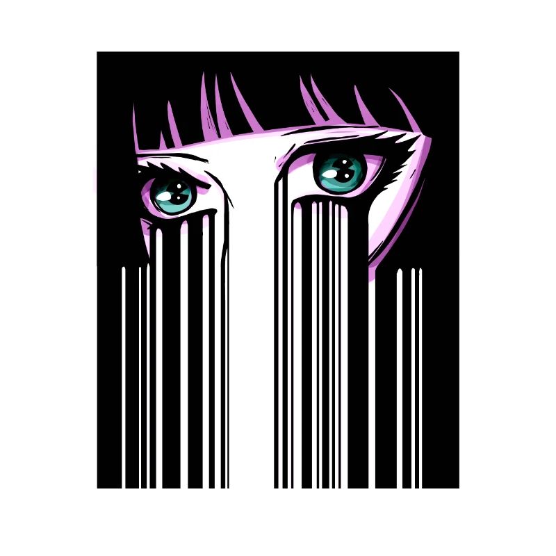 Anime Augen Japan Strichcode