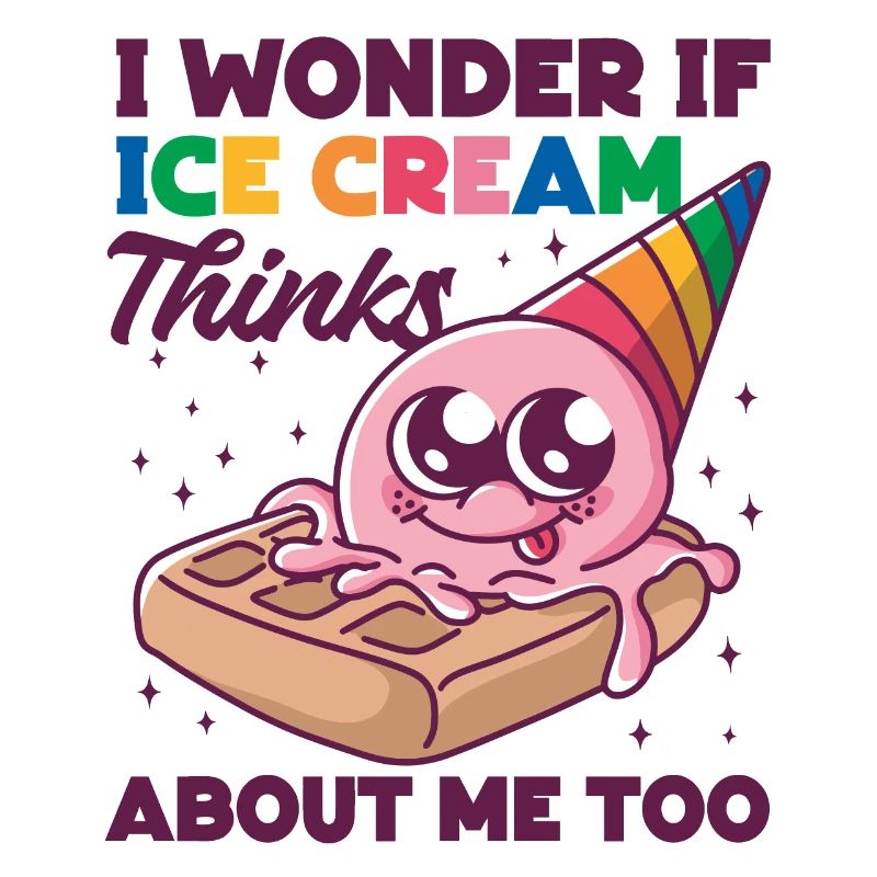 Cornet de crème glacée Je me demande si la glace