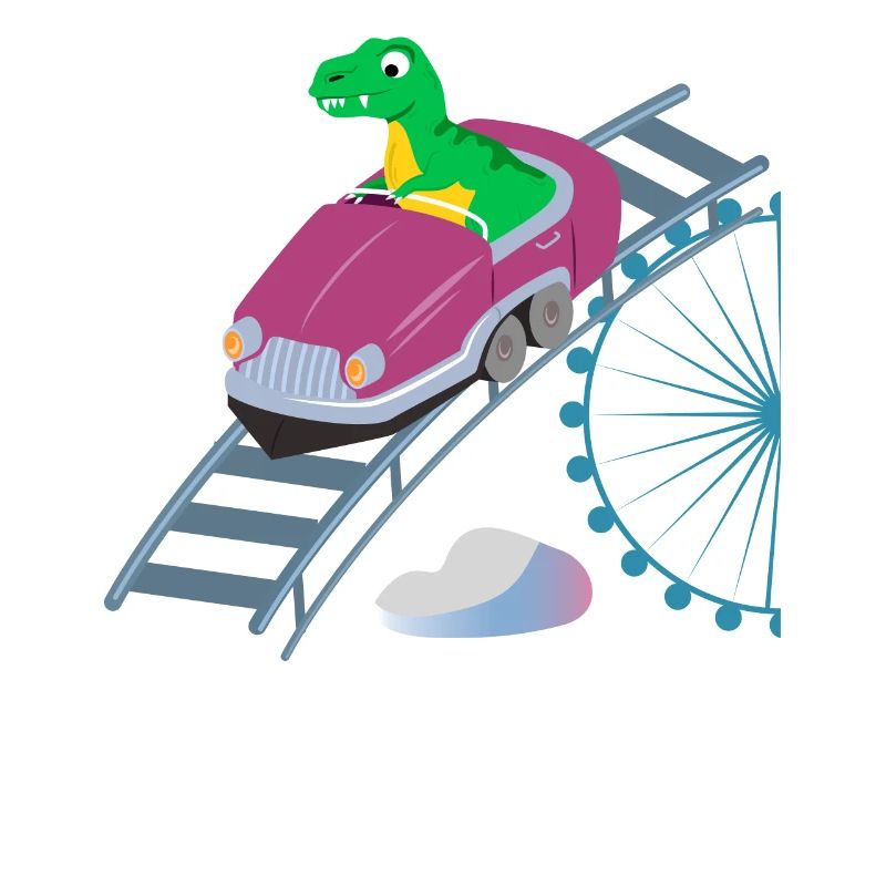 Roller Coaster T Rex Dinosaur