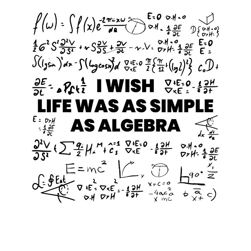 Wish Life Would Be Simple Like Algebra