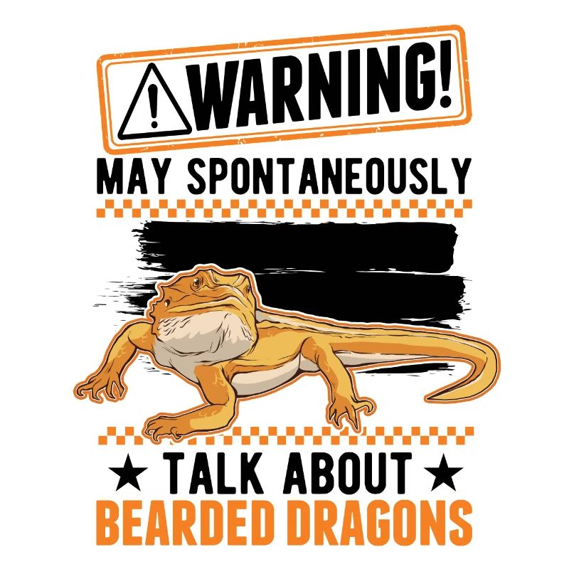 Warnung Bartagame Geschenk Bearded Dragon