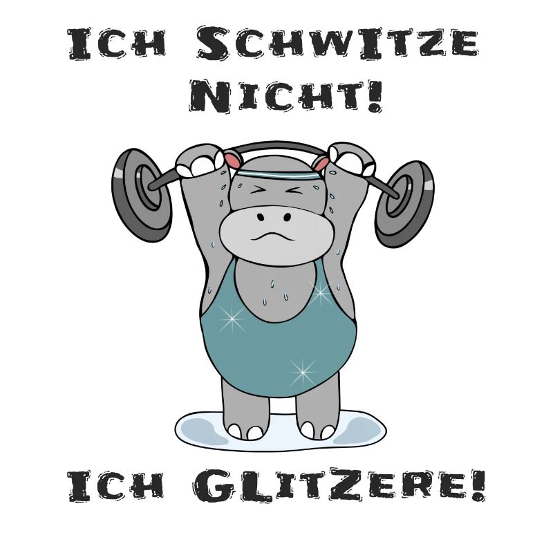 Ich schwitze nicht ich glitzere Dickes Nilpferd