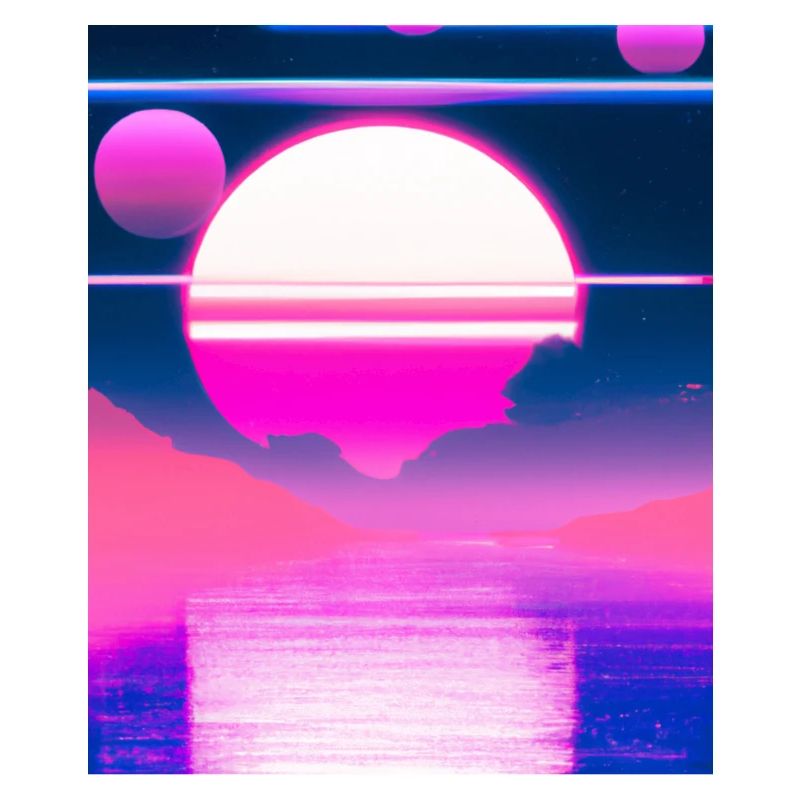 Vaporwave Sun Synthwave Sunset