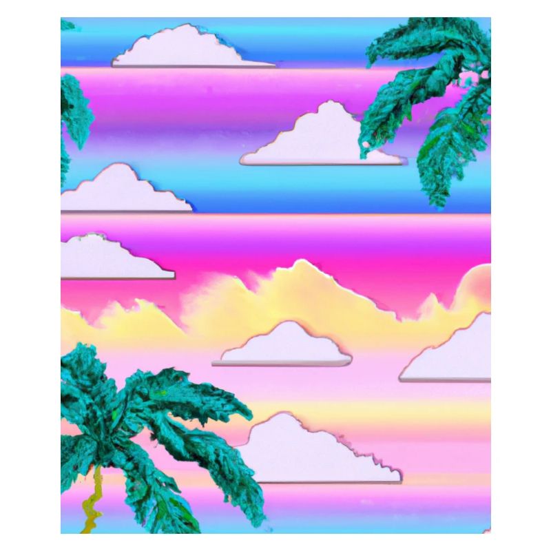 Synthwave Sun Hawaii Vaporwave Esthétique