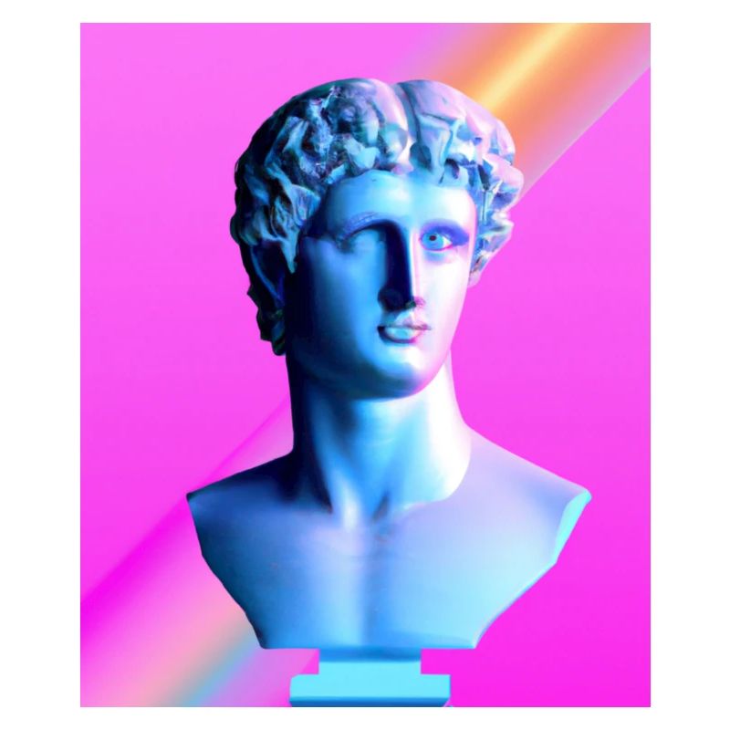 Vaporwave Statue Buste romain