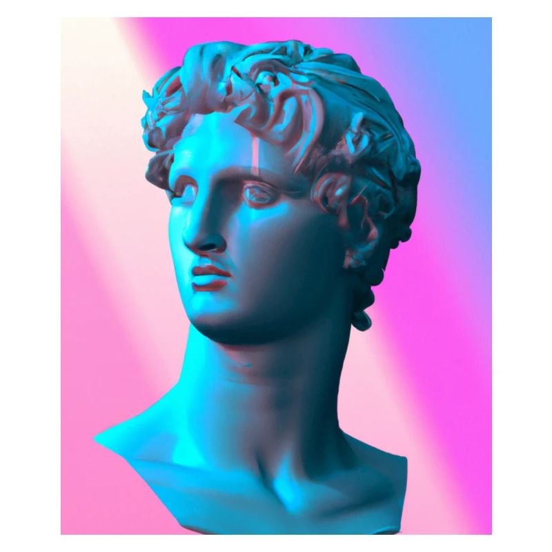 Vaporwave Statue Buste romain