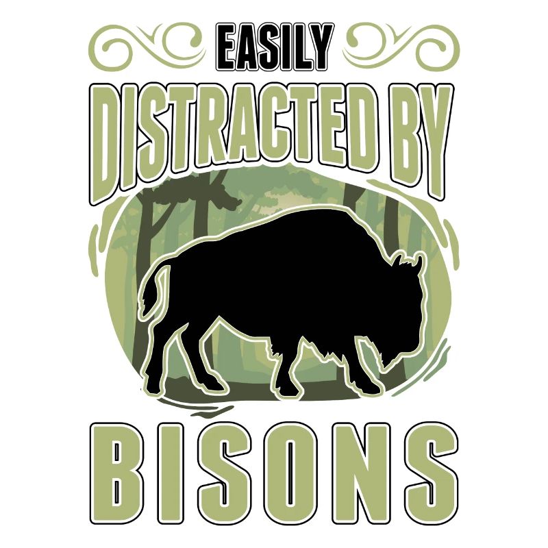 Facilement distrait par les bisons Buffle d’eau Buffle