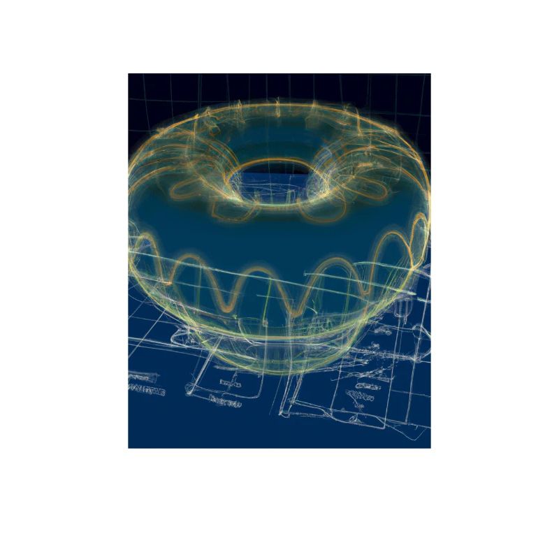 Donut Blueprint Pastry Chef Cake Baking